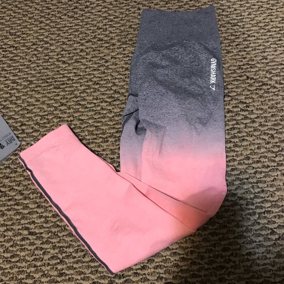 Gymshark Pants - Gymshark peach/grey ombré seamless
